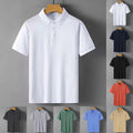 Mens Lapel T-Shirt Streetwear Top 96%Polyester+4%Spandex Regular Length