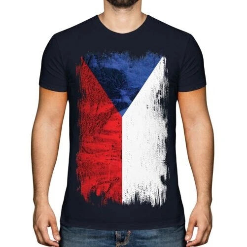 Czech Republic Grunge Flag Men's T-Shirt? Eská Republika Foot ? Esko