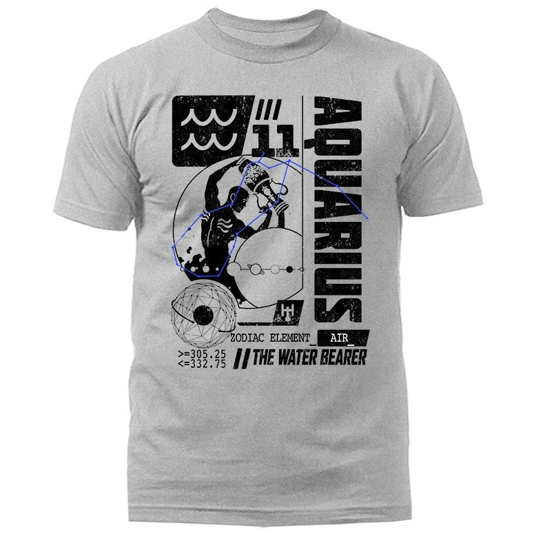 Aquarius Zodiac Sign Horoscope Astrological Graphic T-shirt