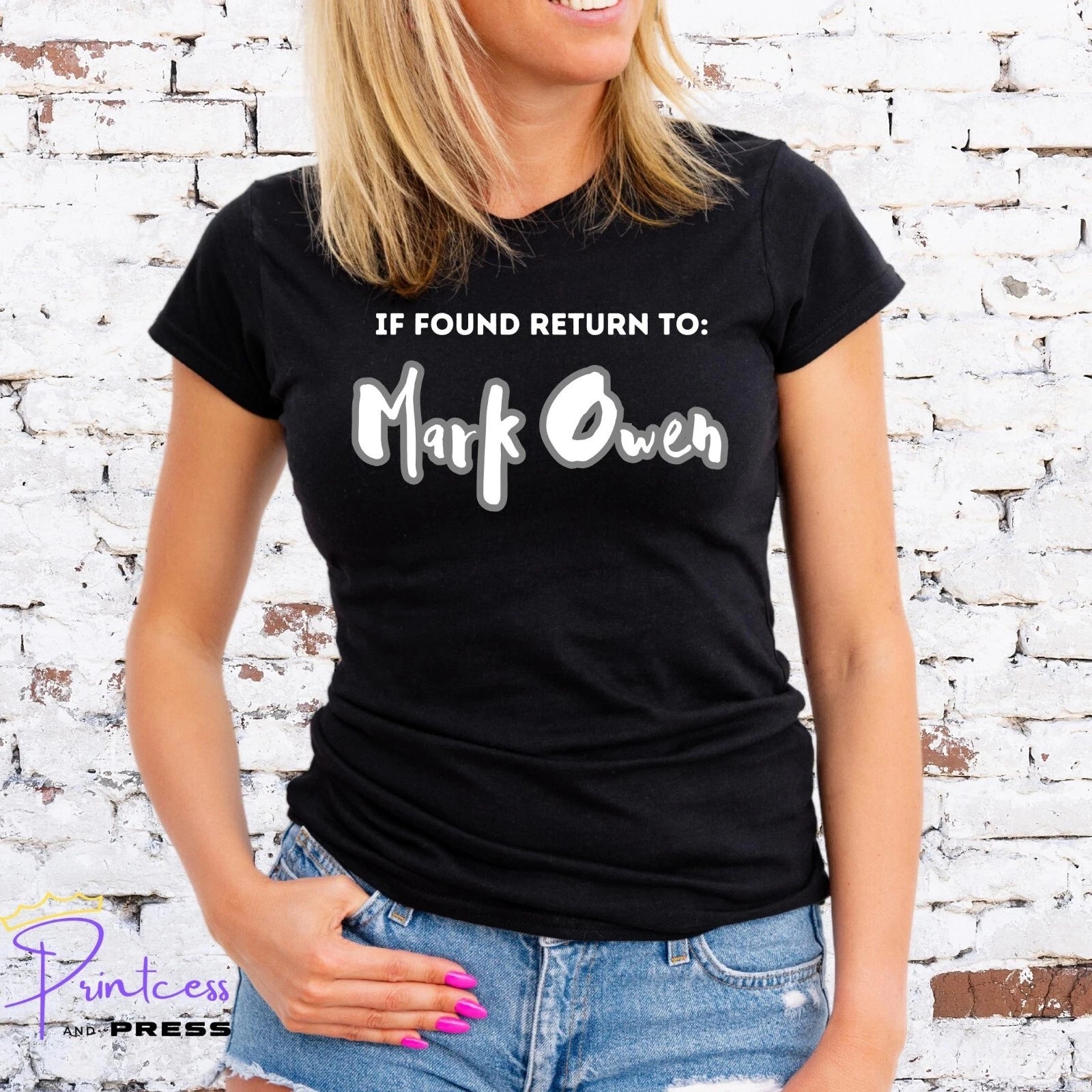 IF FOUND RETURN TO MARK OWEN T-SHIRT, TOUR, TAKE THAT, Unisex and Lady Fit