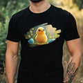 Mens Funny Easter Chick Print Cotton T-Shirt Size XS to 5XL