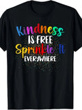 Kindness Free Sprinkle Everywhere Be Kind Inspirational Vintage Unisex Tee