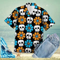 Shop Simple Skull Flowers Hawaiian Aloha Shirts