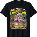 Welcome to the Lunch Line Funny Lunch Lady Halloween Costume T-Shirt