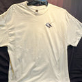 Gildan Heavy Cotton Men's White Bird Graphic Double-Sided Crew Neck T-Shirt XL
