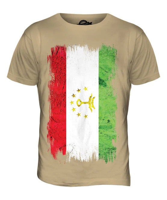 TAJIKISTAN GRUNGE FLAG MENS T SHIRT TEE SHIRT XS S M L XL 2XL 3XL 4XL 5XL