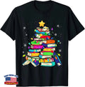 Cute Christmas Library Tree From Book Librarian T-Shirt Image 1 of 4