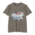 Bed Wine Blue Graphic Tee Soft Lightweight Cotton Blend Casual Relaxed Fit Shirt