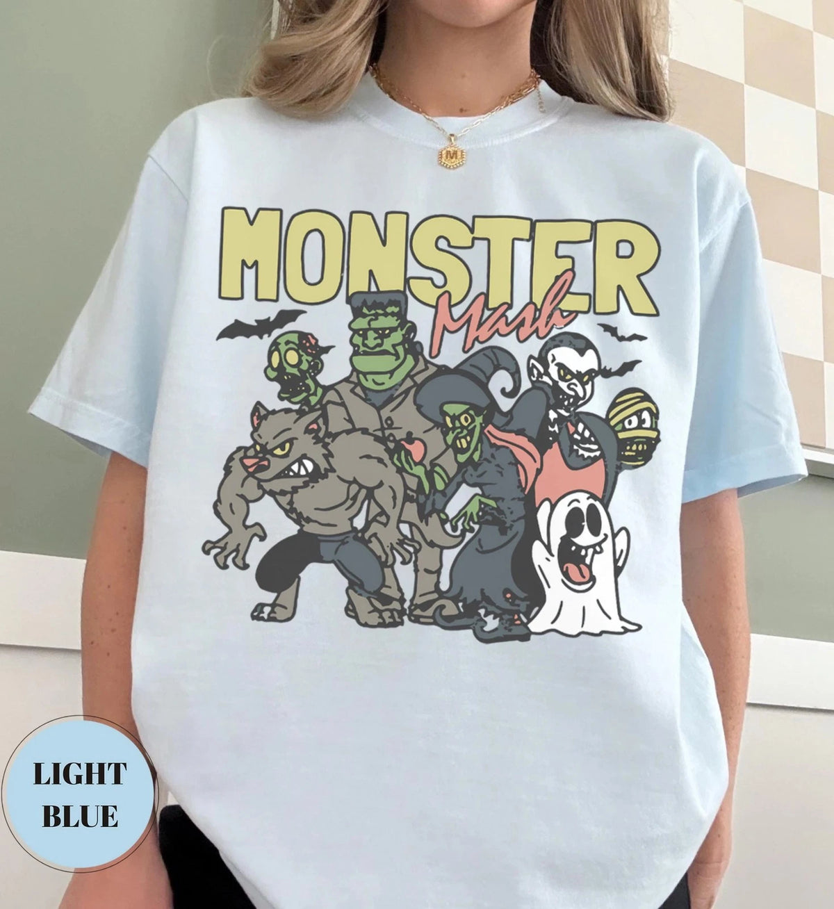 Monster Mash Halloween T-shirt, Retro Spooky Season Tee, Vintage Frankenstein