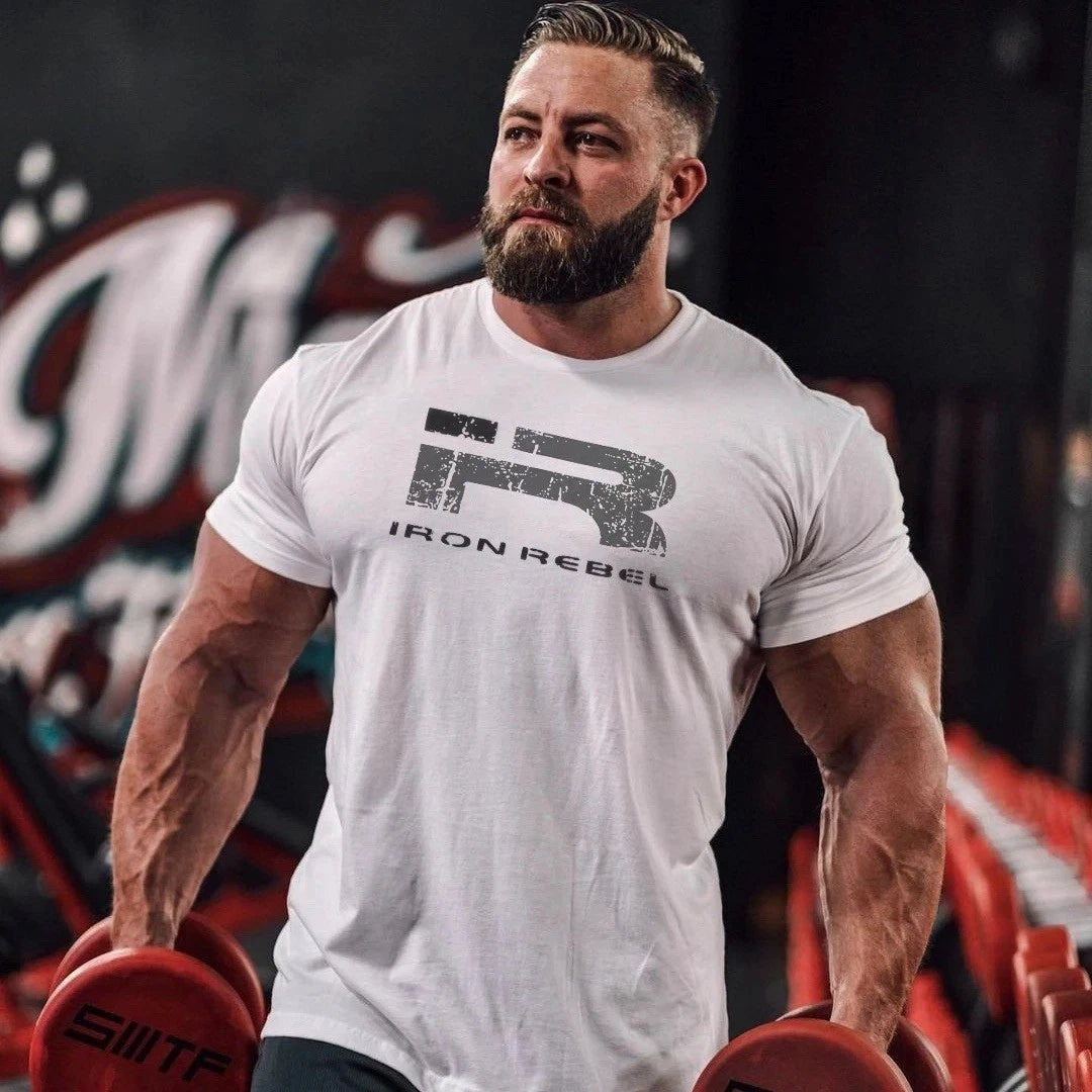 Men’s Graphic Printed T-Shirt Oversized Gym Tee Bodybuilding Fitness Streetwear