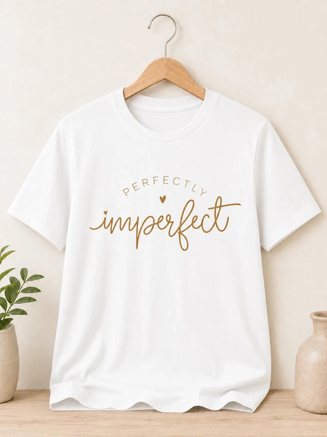 Perfectly Imperfect Graphic T-Shirt, Inspirational Self Love Tee Sizes S-5XL