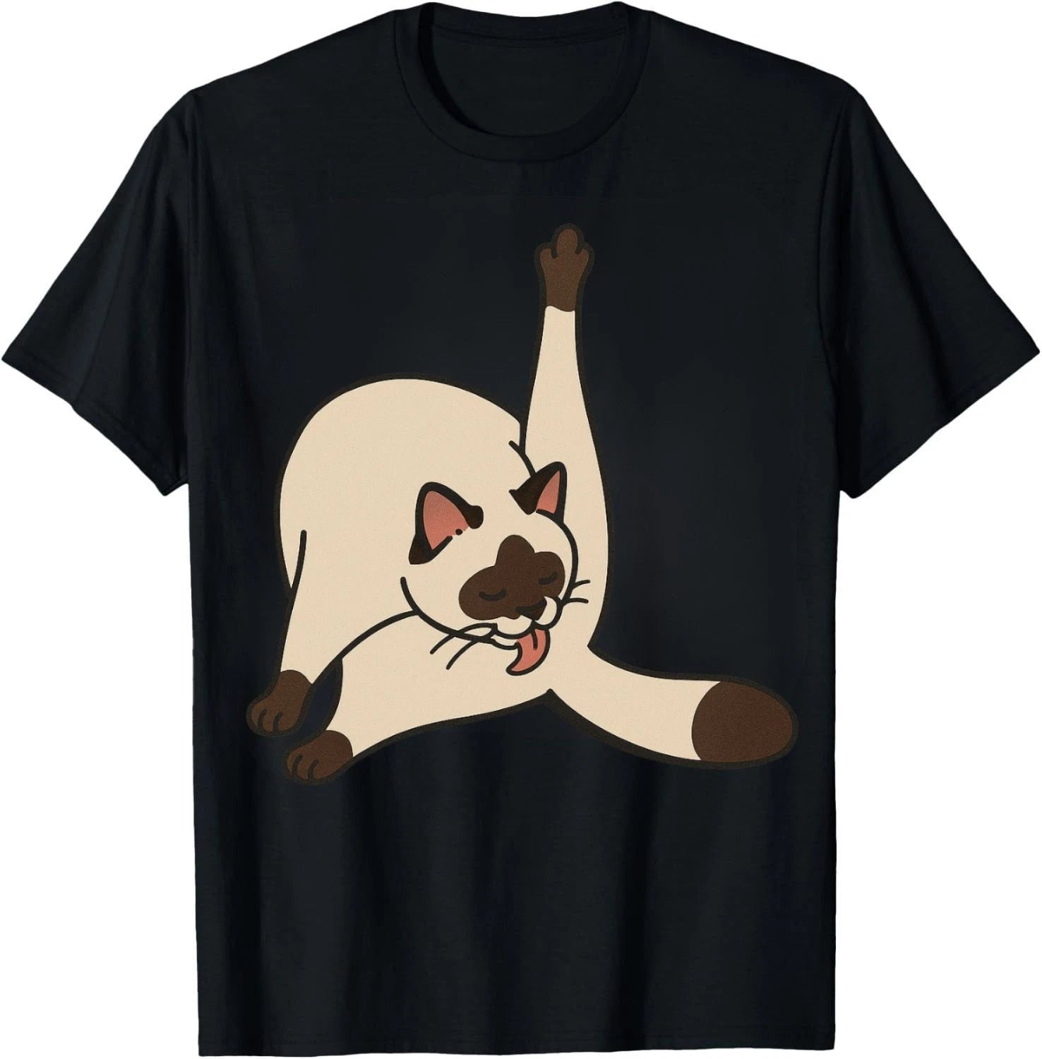 Funny Cute Cat Grooming Minimalist Line Art Pet Lover Gift Unisex T-Shirt