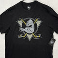 Anaheim Mighty Ducks Hockey Goalie Mask 47 Brand T-Shirt Black Mens Large New