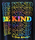 Men's BE KIND Autism Black Rainbow T-Shirt Tee Size XL EXCELLENT
