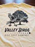 Valley Birds Disc Golf Company Shirt Large L Duck Flying Disc Comfort Colors