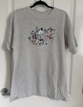 Kith Floral Logo T-Shirt Grey Heather Size M Streetwear Graphic Tee Casual