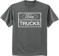 Ford Trucks sign logo white design gray men's size tee shirt t-shirt