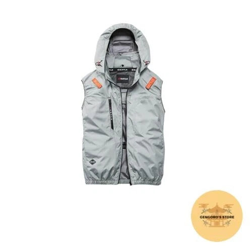 Cooling Fan Vest Blouson BURTLE AC2094 Side Back XL Ash Gray No Fan Japan