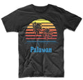 Retro Style Palawan Philippines Sunset Palm Trees Beach Vacation T-Shirt
