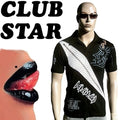 Club Star Tribal Tattoo Red Cool Heavy Metal Clubwear Polo T-Shirt S/M 48
