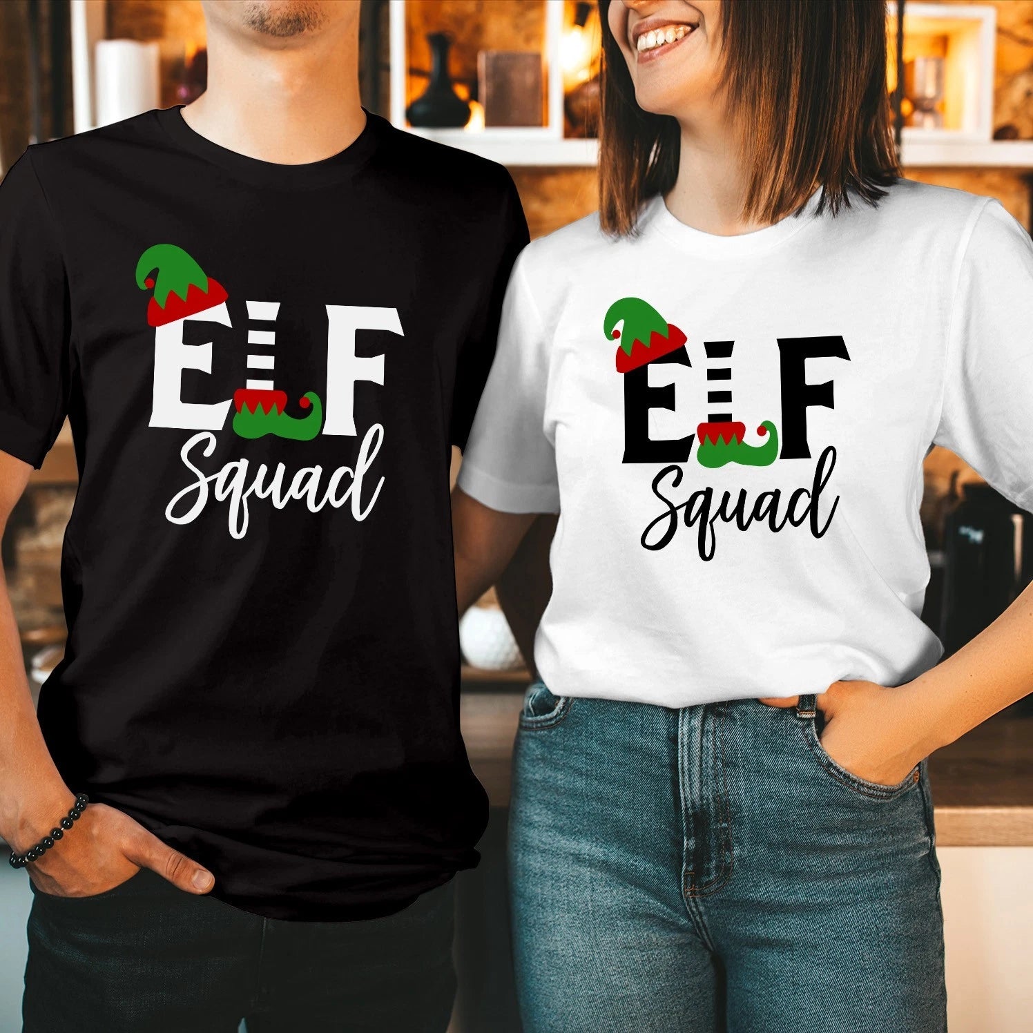 Elf Squad T-Shirt Christmas Matching Family Funny Elves Xmas Party Gift T-5082