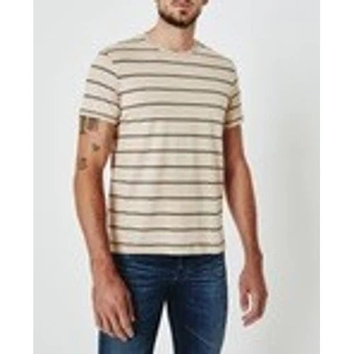 AG Adriano Goldschmied Striped T-shirt Mens S Peach