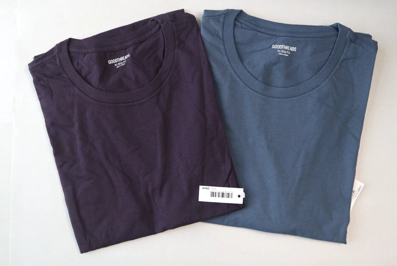 2 pack Men's Slim-Fit Short-Sleeve 100% Cotton Crewneck T-Shirt XL