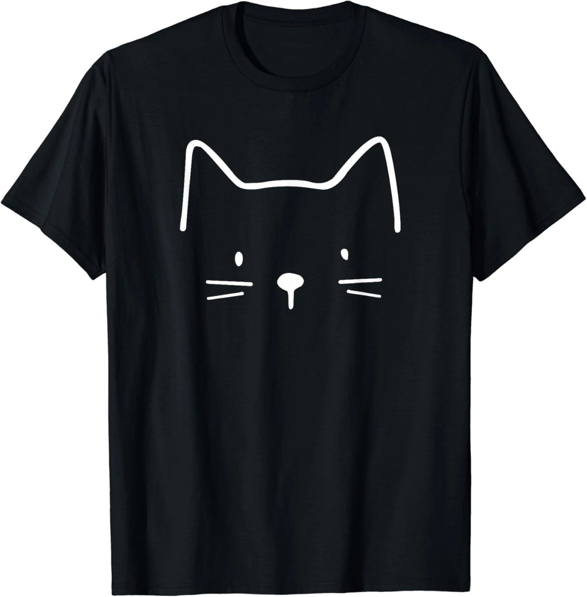 Minimalist Cat Mom Cat Dad Gifts Men Kids Women Funny Cat T-Shirt