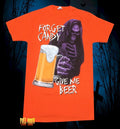 New  Forget Candy Reaper Give me the Beer Halloween  Mens T-Shirt