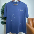 Vintage MSC Software T Shirt L XL Blue Y2K Tech Computer Graphic Distressed Tee