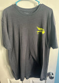 YETI Fly Lures Graphic T Shirt Charcoal Grey Neon Yellow Fly Fishing Mens 2XL