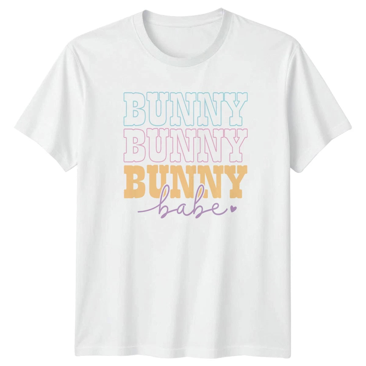 Bunny Bunny Bunny Babe Womens T-Shirt Pastel Aesthetic Easter Gift For Her