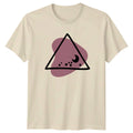 Minimalist Moon Stars Triangle Design T-Shirt Bohemian Style Celestial Art