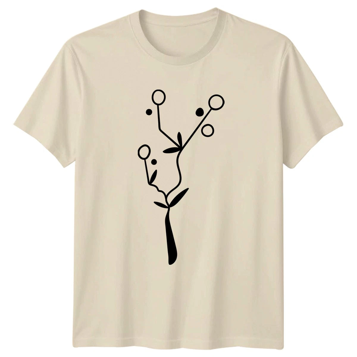 Minimalist Botanical Plant Organic Nature T-Shirt Modern Abstract Graphic