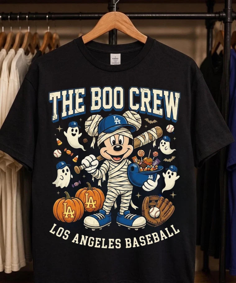 The Boo Crew Retro Halloween Baseball, Fall Spooktacular & Trick or Treat Shirt