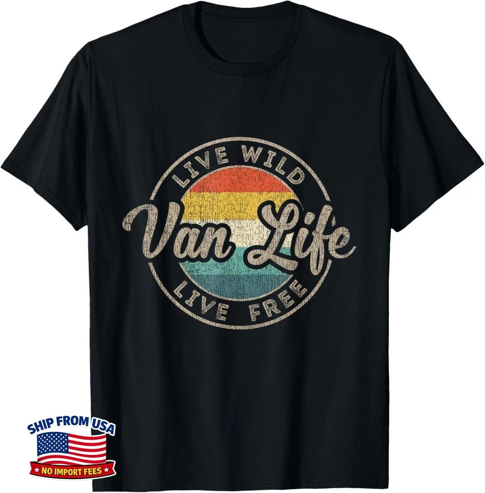 Van Life Clothing Vintage Van Dwellers Retro Vanlife Nomads Gift Unisex T-Shirt