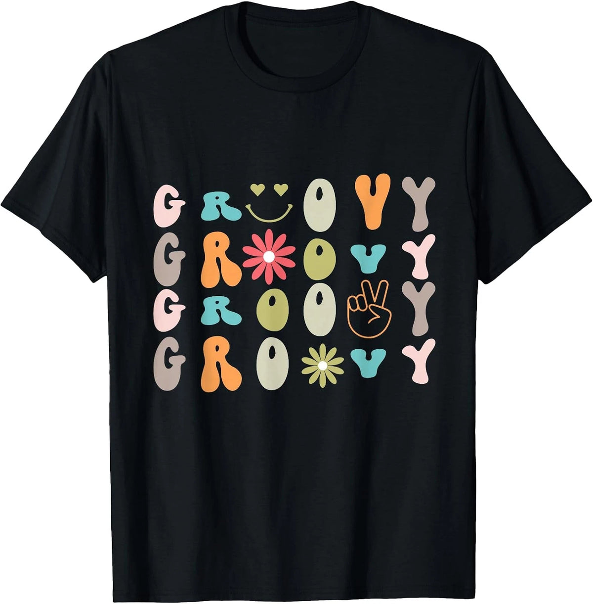 Retro 60s 70s Groovy Hippie T-Shirt - Vintage Style Apparel