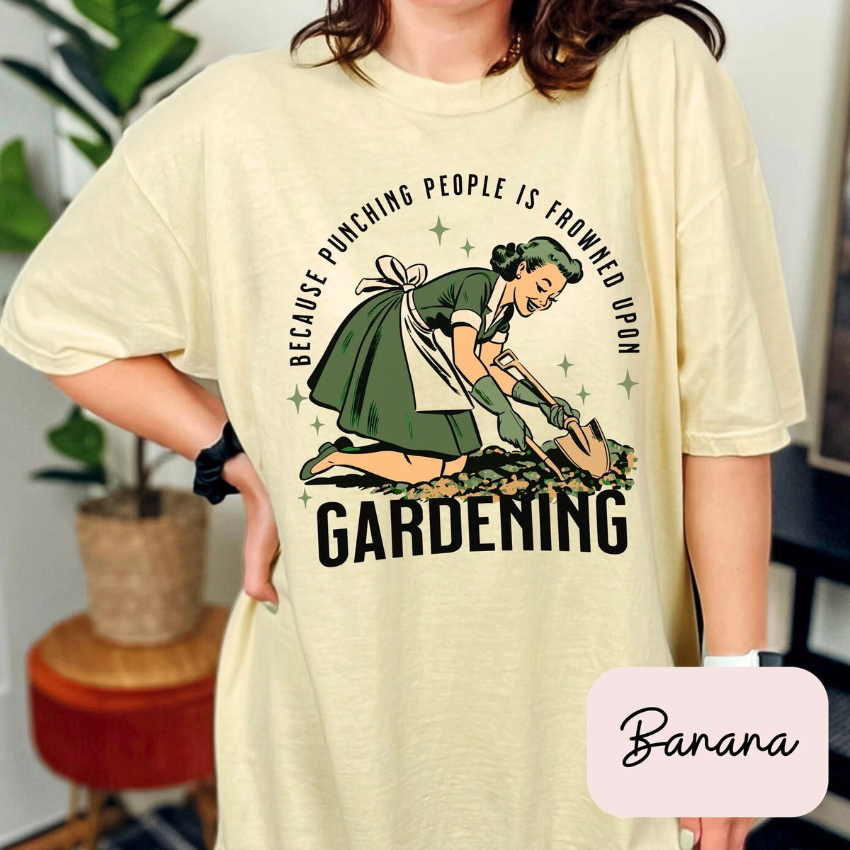 Sarcastic Retro Gardening T-shirt Vintage Gardening Tshirt Plant Lady Shirt Gar
