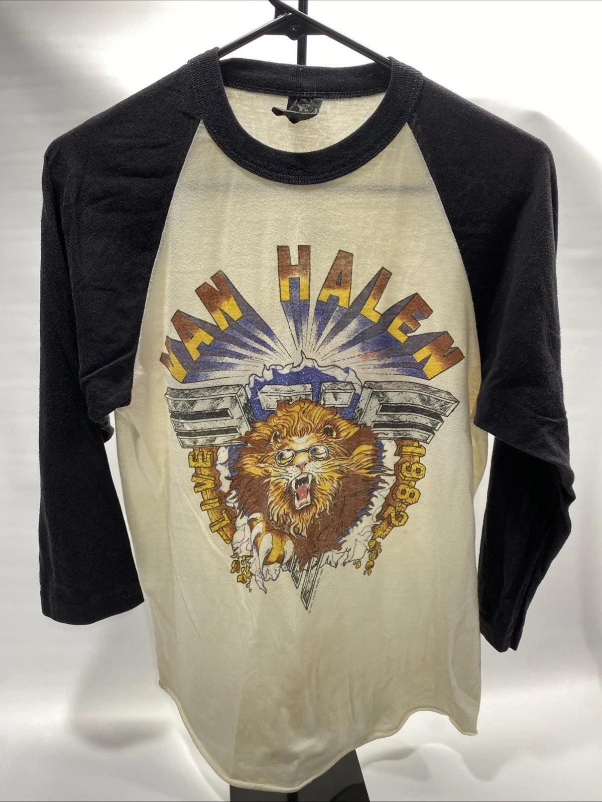 Van Halen Live 1982 True Vintage Concert 3/4 Sleeve T-Shirt Anvil Mens Medium