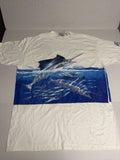 VTG Environmental Artwear Mens Large Bluewater Game SwordFish Double Sided NOS