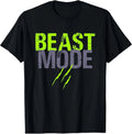Beast Activated Mode On Funny Fitness Workout Gym Motivation T-Shirt Image 1 of 2