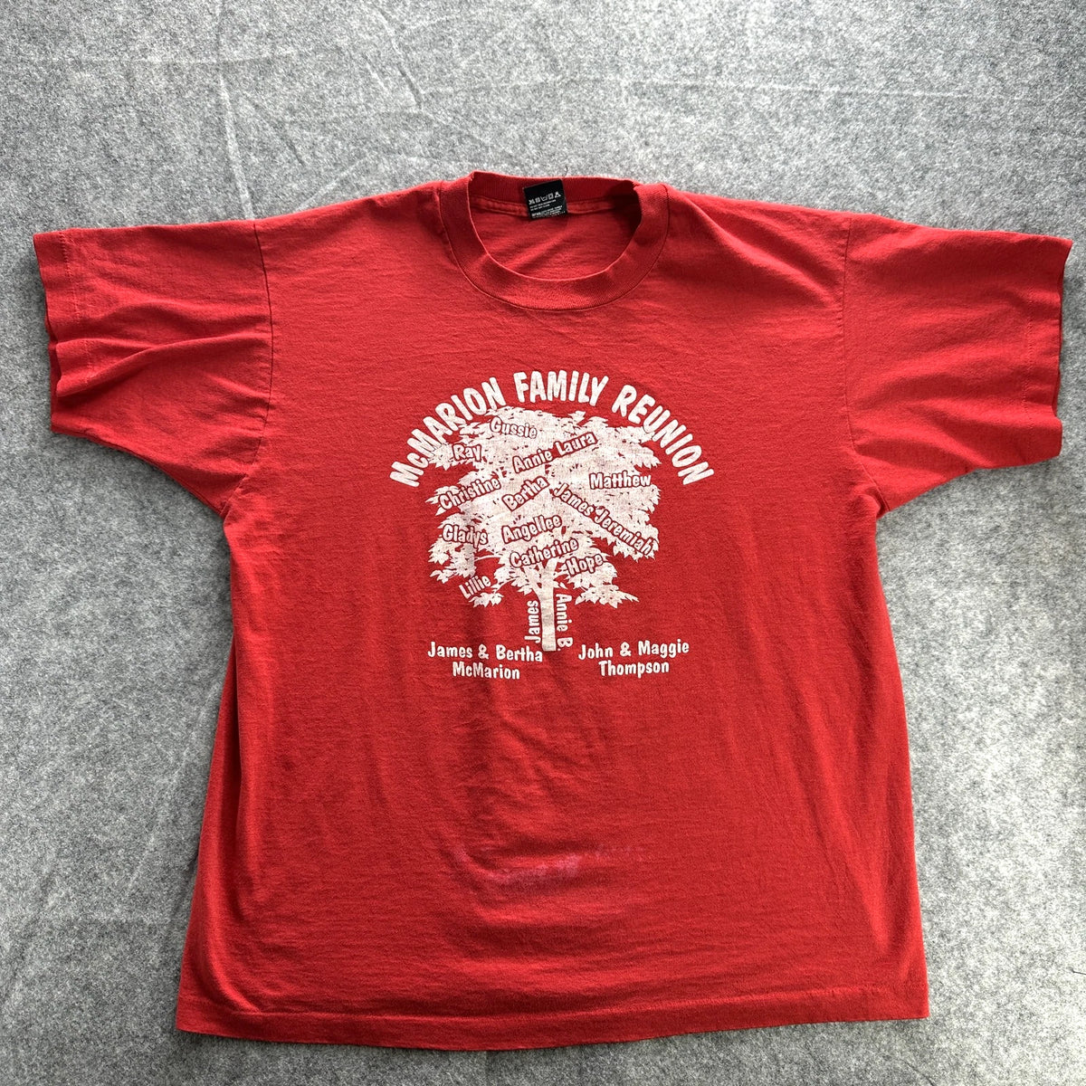 Vintage McMarion Family Reunion Shirt Mens Extra Large Screen Stars USA 90s SS