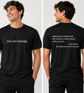 You Are Enough Inspirational T Shirt Positive Message Graphic Tee Unisex Image 1 of 3