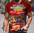 Vintage Motorcycle Repair Pin-Up: Classic Biker's Tee | Retro REGULAR USA SIZING