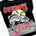 Bass Pro Shops Graphic Tee Mens M Black NWT Cowboys Always Keep It Reel Bass