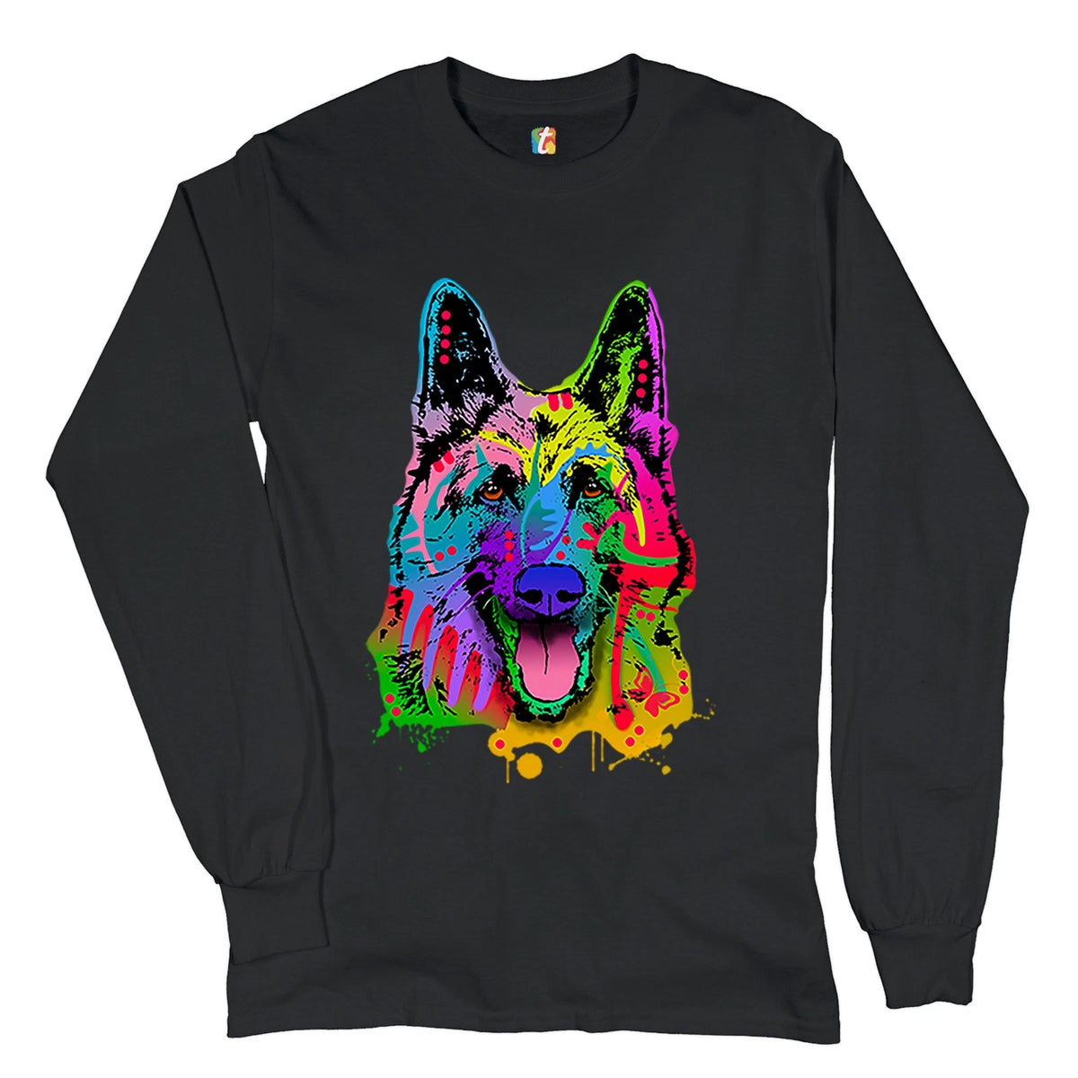 Happy German Shepherd Long Sleeve T-shirt Andy Maxx I Love My Dog Best Friend