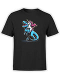 FANTUCCI Unisex T-Shirts | Unicorn on T-Rex T-Shirt | 100% Cotton