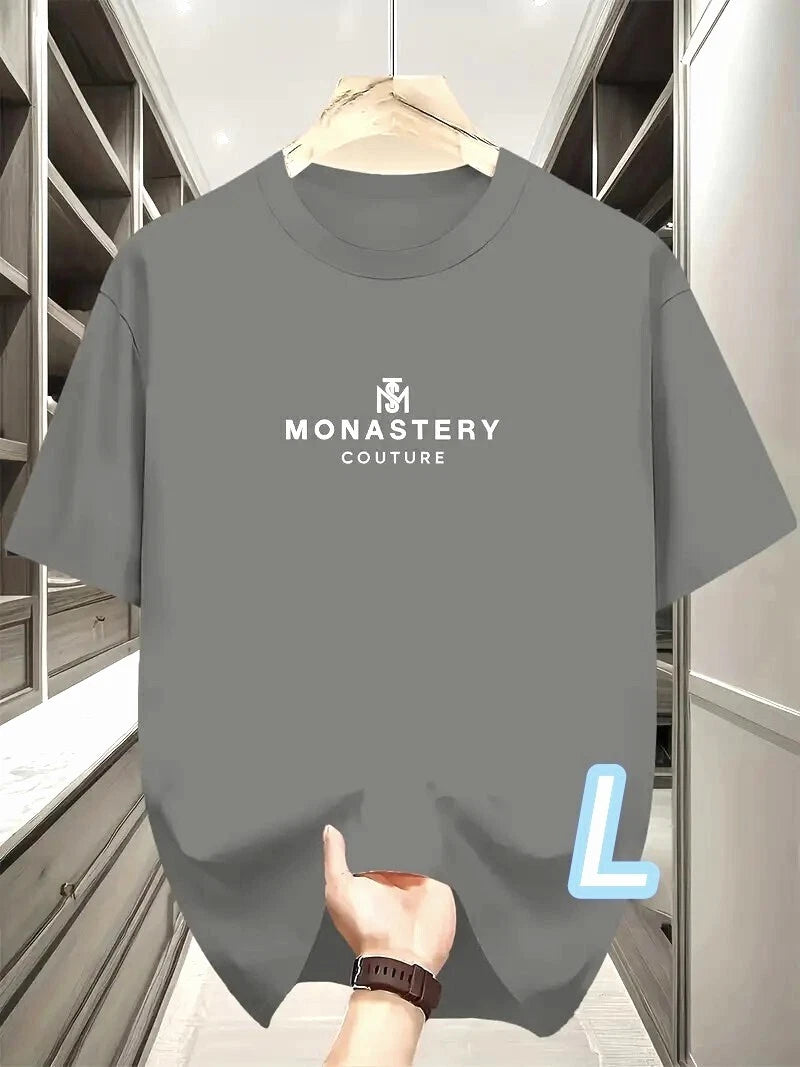 Simple T Medium Gray L Size Monastery Lightweight and Soft Size Adult Minimal St