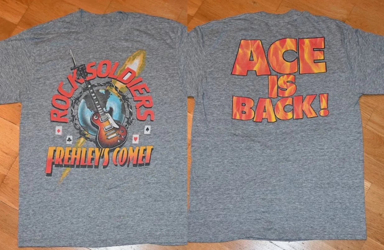 Ace Frehley 1987 ACE FREHLEY'S Comet Reprinted Unisex All Size Shirt