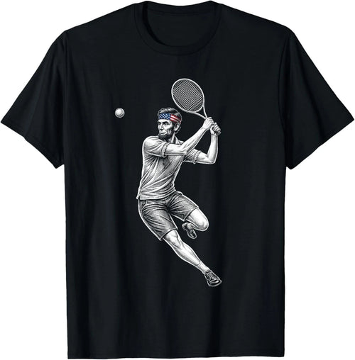 Abraham Lincoln President Playing Tennis Retro Vintage T-Shirt
